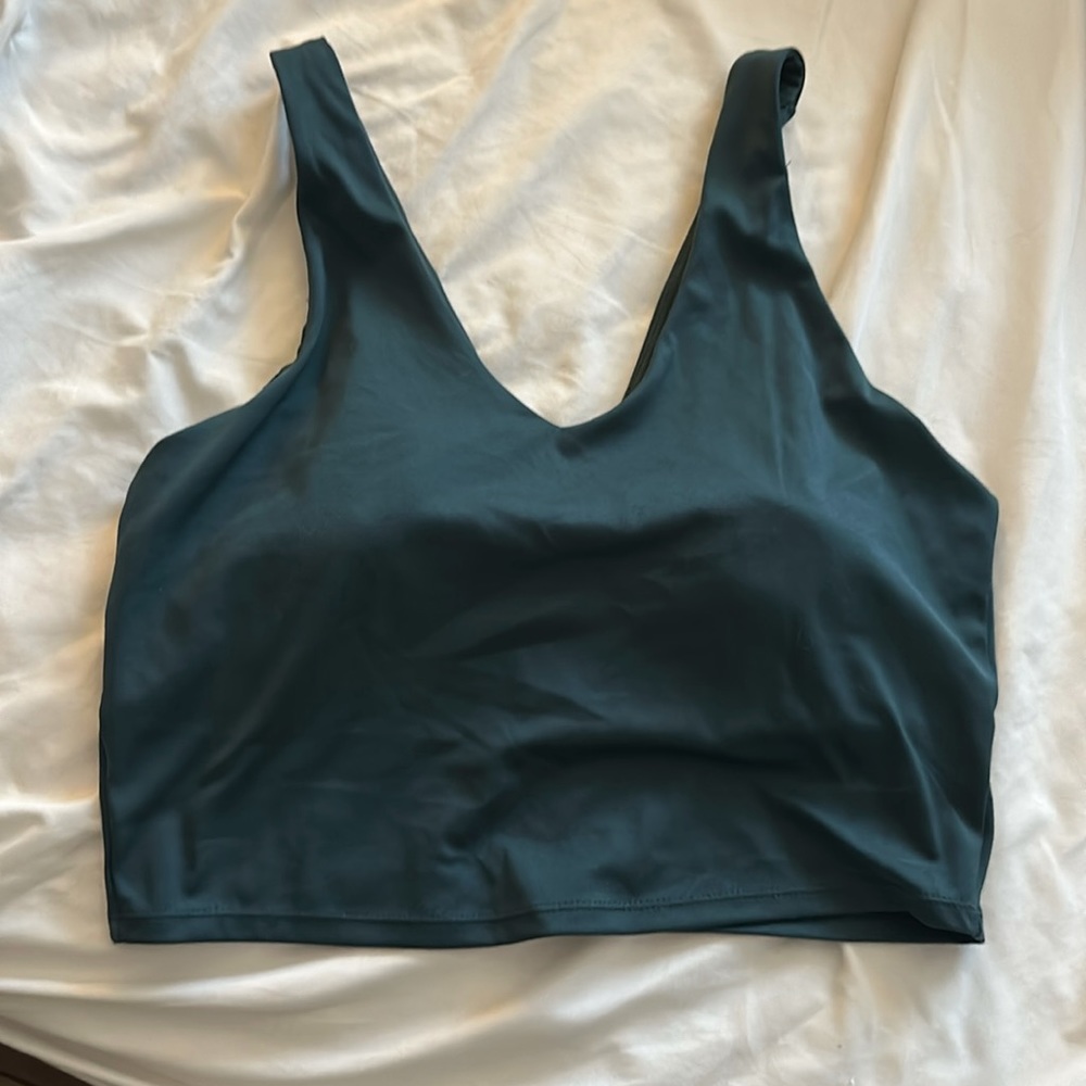 All in Motion L Emerald Green Crop Top Bra